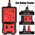 Compact 12V Automotive Relay Tester with Battery Clamp - Easy-To-Use 4-Pin and 5-Pin Relay Tester with Clear Terminal Display, Spdt Switch and Copper Contacts, Hard-Wired/Battery-Powered