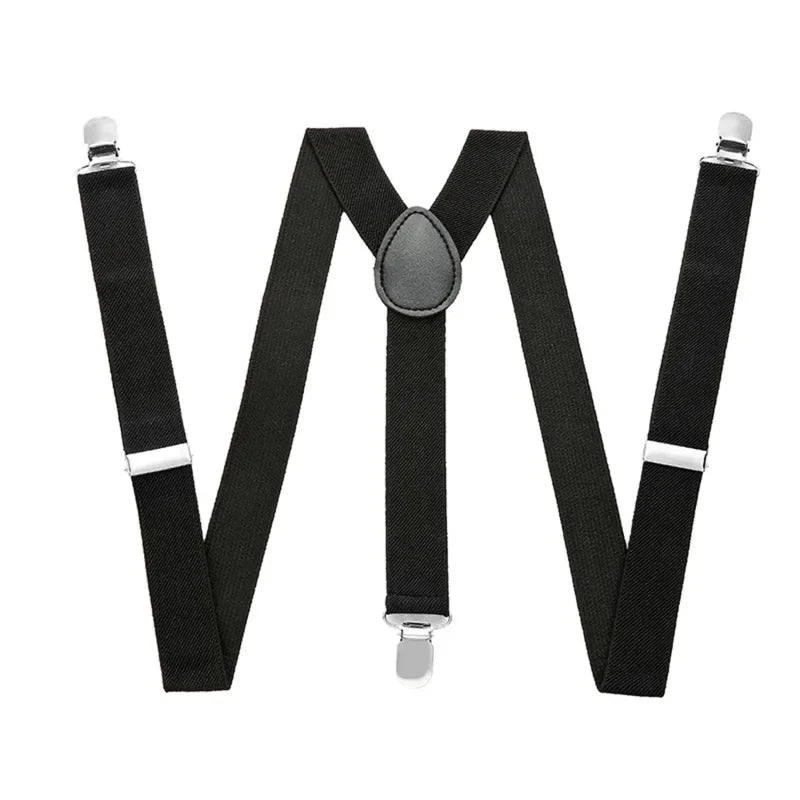 Men's Heavy Duty Suspenders High Elastic Adjustable Braces with 3 Strong Clips for Pants Holder Ideal for Wedding Wear